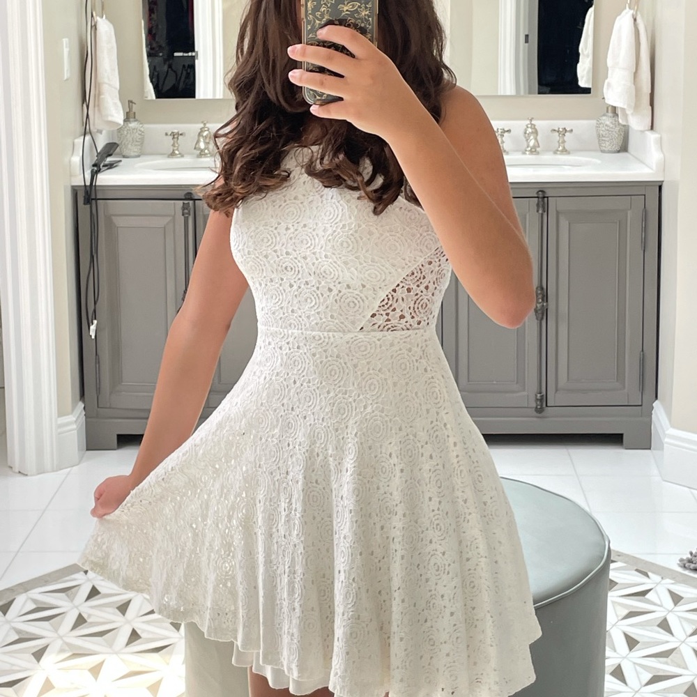 White lace dress